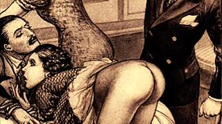 Bold vintage erotic drawings with captivating retro style