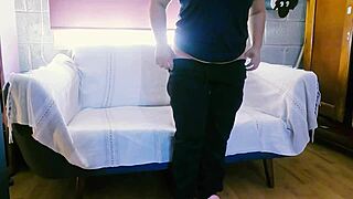 Señor degenerado voyeur touches señorita and asks her to strip down.