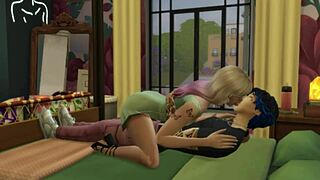 alternative couple enjoys intimate time