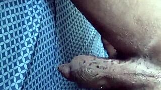 my solo gay masturbation, stroking my cock slowly