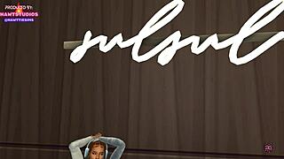 Keiko K masturbates after gym, teasing Raila Rains' next move