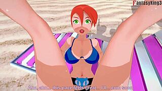 I watch grown Gwen Tennyson in bikini POV on Sheer Fantasyking3