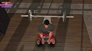 Keiko K masturbates after gym, teasing Raila Rains' next move