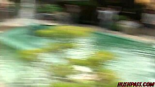 Asian amateur gives handjob and blowjob before public fucking