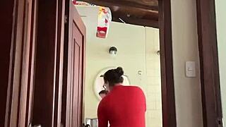 My Cute MILF Neighbor In The Bathroom