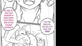 cartoon characters explore hentai worlds in anime adventures