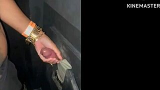 In the SWING CABIN, the wife RUBS WITHOUT a condom.