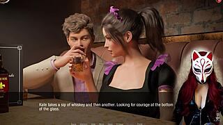 hey, check out kate in her sexy maid cosplay with stockings and red hair