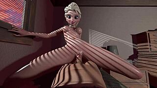 Elza L in uncensored 3D porn cartoon