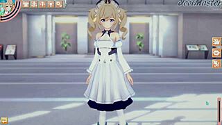 Barbara from Genshin Impact Fucks Hard in Shopping Center