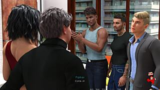 Anna Exciting Affection Sexy Red Dress Black Stockings Upskirt