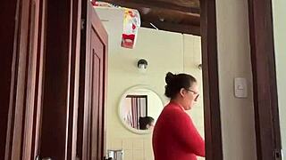 My Cute MILF Neighbor In The Bathroom