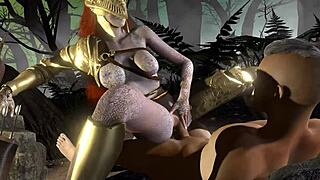 Malenia Rides On Top In The Forest Loop Elden Ring Parody With Big Tits
