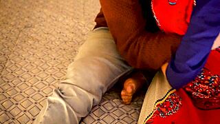 Indian Housewife Shares Romantic Moments on the Bed with Hindi Audio