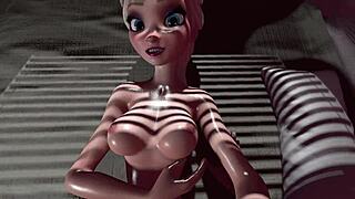 Elza L in uncensored 3D porn cartoon
