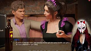 hey, check out kate in her sexy maid cosplay with stockings and red hair