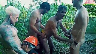 Did the metro security join the outdoor orgy?