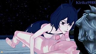 Noelle Silva and Secre Swallowtail Nero Asta in intense Black Clover hentai sex