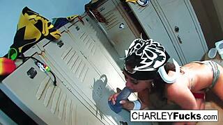 Charley Chase in lucha libre foot fetish masturbation