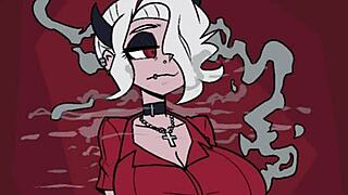 Helltaker Zdrada Slideshow Features Blonde with Big Tits in Wild Anime Action.