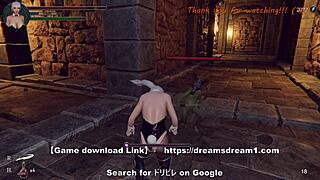 Hentai RPG gameplay with steamy anime action in tight leggings