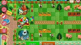 Redhead And Brunette Play Booty Farm Game