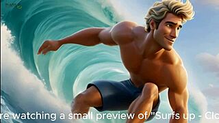 Step Gay Dad Surfs Up With Intense Beach Action