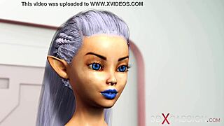 Female Sex Cyborg Fucks Horny Girl Hard in Anal Riding Space Station