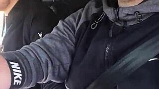 blonde guy gets bulge touched in public traffic quickie