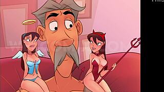 Angel or devil teases married men.