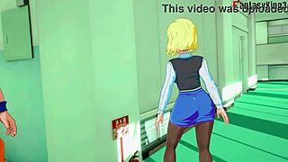 dragon ball zex android 18 and videl crave gohan in fantasy