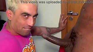 In this intense scene, daddyblack engages in bareback fucking with ale, showcasing big cocks.