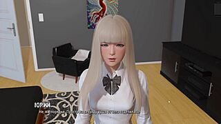 Blonde Student Teases in Cute Cartoon Gameplay Ripples Part 1