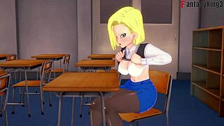 dragon ball zex android 18 and videl crave gohan in fantasy