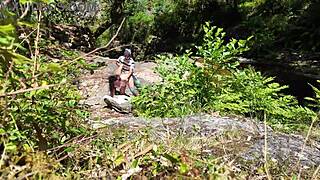 Voyeur stranger shocks curvy girl with fuck on nudist beach