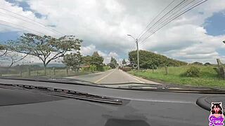 i'm banging in a car with a huge cock