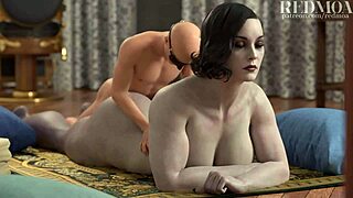 Redmoa turns Dimitrescu into his plaything with blowjobs and creampies.