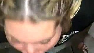 Hear the wet sounds of deepthroat in liquid lunch