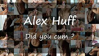 hot guy alexhuff moans cumming on big dick