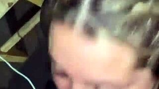 Hear the wet sounds of deepthroat in liquid lunch