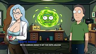 portal porn demoniums parody hentai game ep 6. student caught banging in class scene.