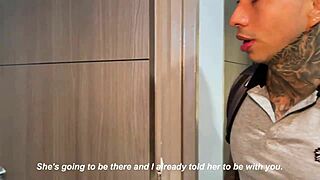 Tattooed Christian Chaux betrays his best friend by fucking his busty redhead wife in the USA