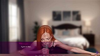 Redhead wife endures rough deepthroat in 3D hentai live session