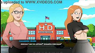 portal porn demoniums parody hentai game ep 6. student caught banging in class scene.