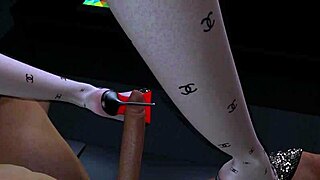 Hey, wanna watch this 3D busty Asian MILF tease a huge cock?