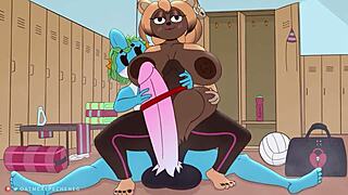 Commissioned hentai featuring futanari in anime style for curator