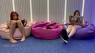 Aikabett experiences an intimate moment with a big partner in her tight space