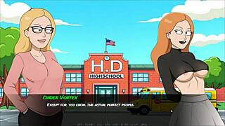 portal porn demoniums parody hentai game ep 6. student caught banging in class scene.