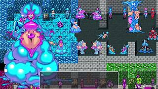 in the latex dungeon, futanari monsters play