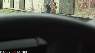 Forgive Me Father - Innocent Widow Redhead MILF Tries Big Dick Hardcore Sex in Public Pickup